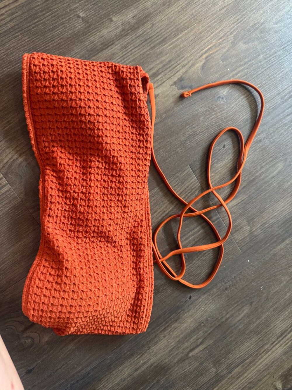orange bathing suit top/bottom